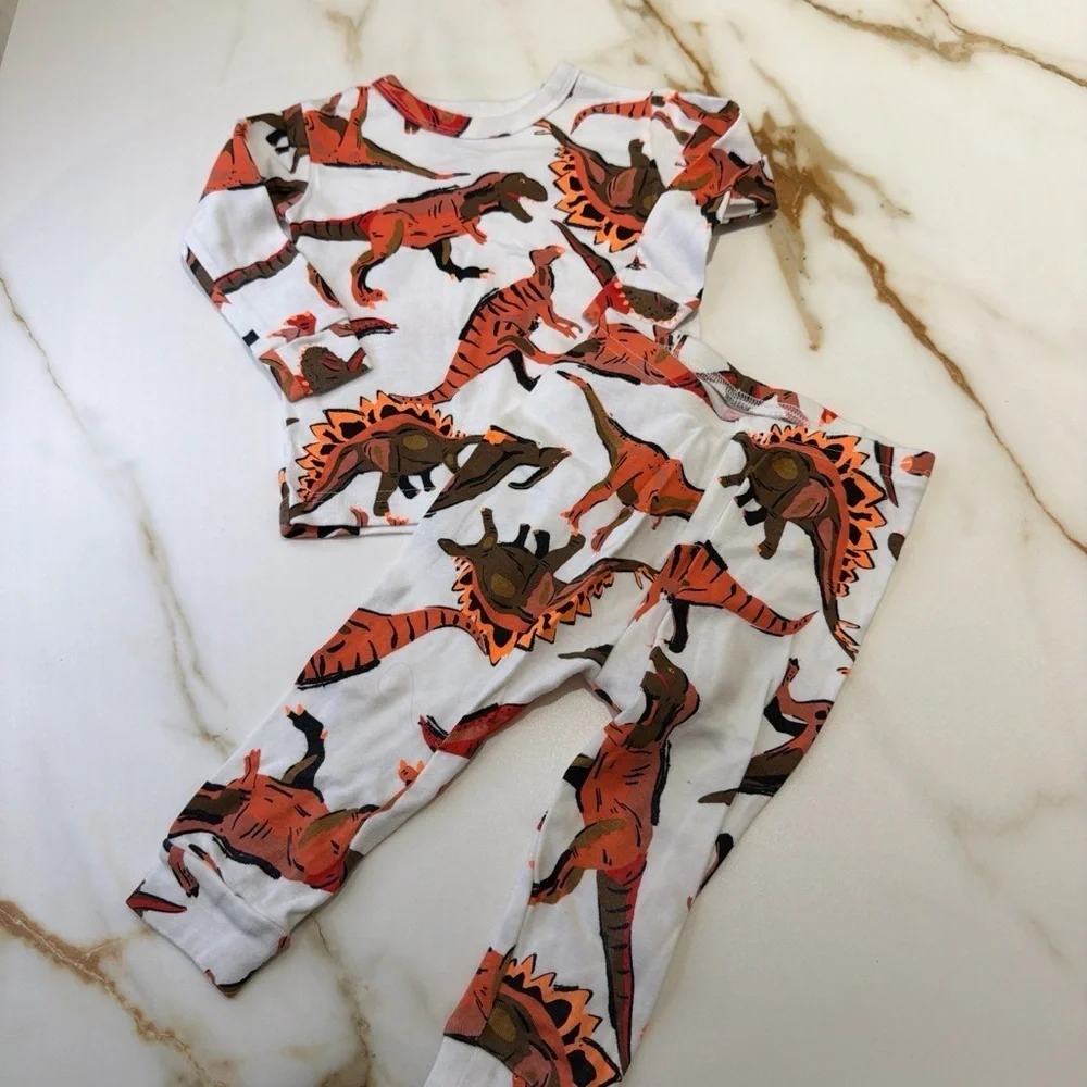 Gap Dinosaur Pajamas - White and Red